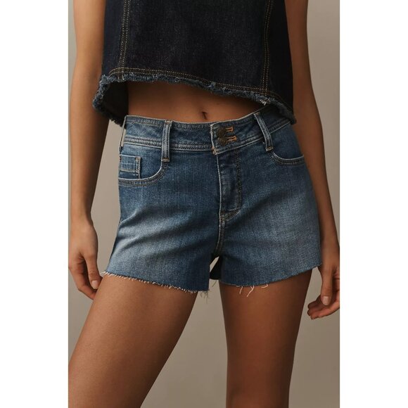 Anthropologie Pilcro Mid-Rise Micro Denim Shorts 32 - Picture 3 of 4